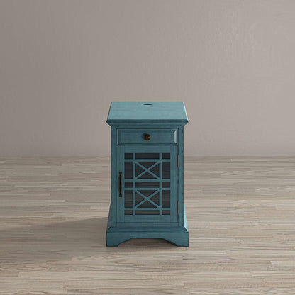 Jofran - Craftsman Poer Chairside Table in Antique Blue - 175-22 view 7