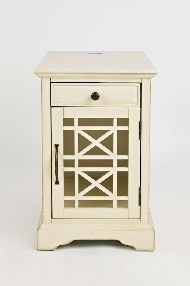 Jofran - Craftsman Poer Chairside Table in Antique Cream - 675-22 view 1
