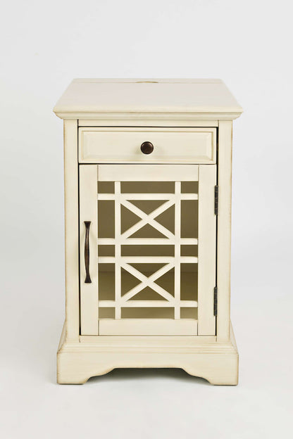 Jofran - Craftsman Poer Chairside Table in Antique Cream - 675-22 view 1