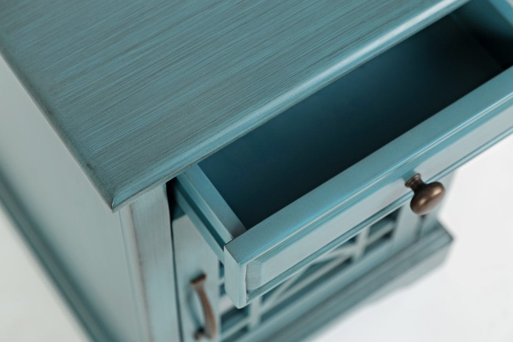 Jofran - Craftsman Poer Chairside Table in Antique Blue - 175-22 veiw 7