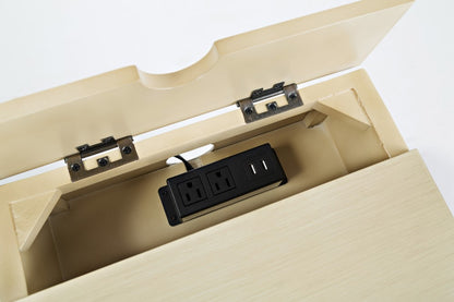 Jofran - Craftsman Poer Chairside Table in Antique Cream - 675-22 veiw 5