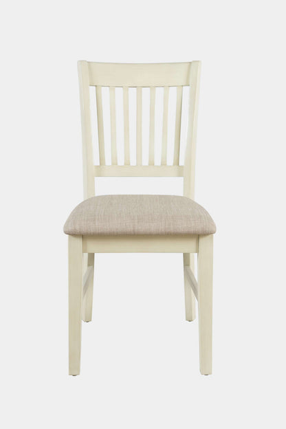 Jofran - Craftsman Slat-Back Upholstered Desk Chair - Antique Cream - 675-370KD view 1