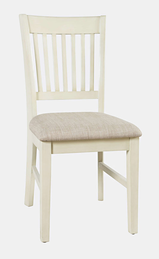 Jofran - Craftsman Slat-Back Upholstered Desk Chair - Antique Cream - 675-370KD view 2