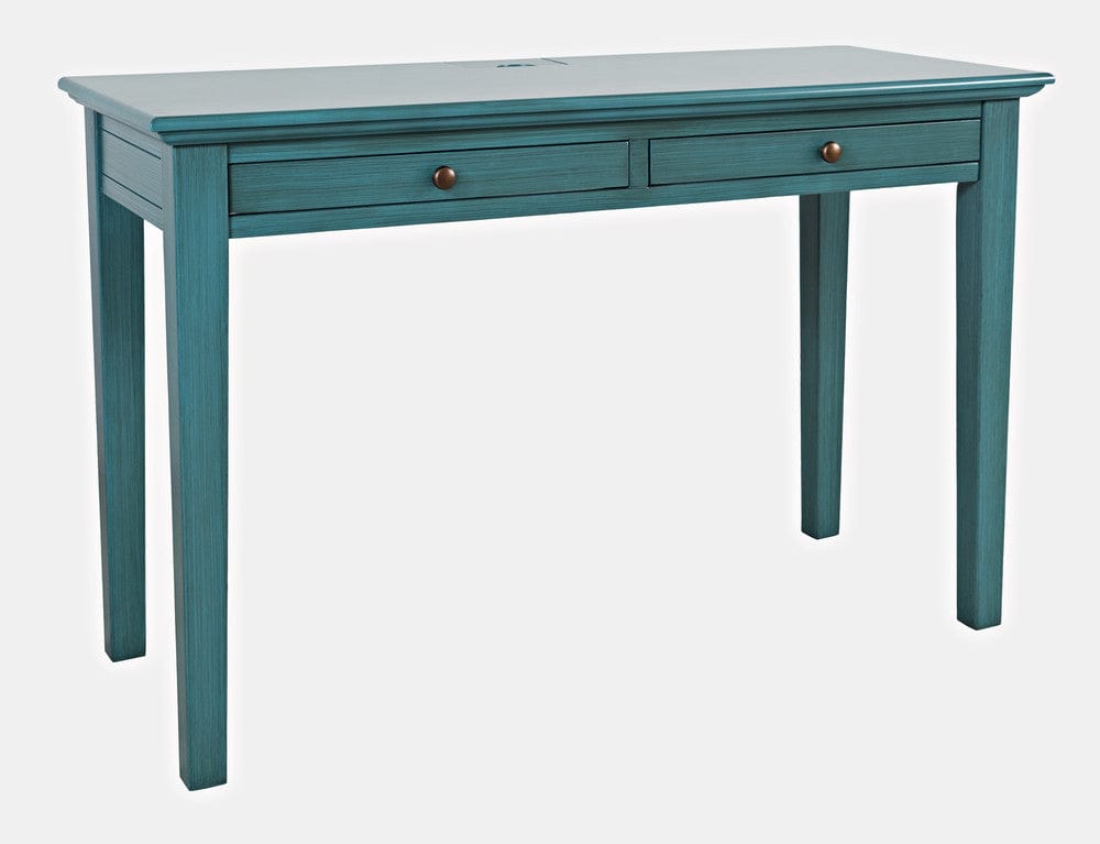 Jofran - Craftsman Two Drawer USB Charging Desk - Antique Blue - 175-4820 view 1