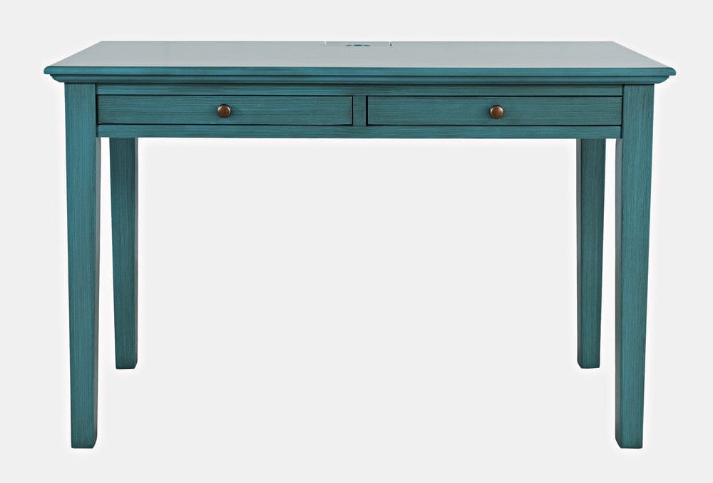 Jofran - Craftsman Two Drawer USB Charging Desk - Antique Blue - 175-4820 view 2