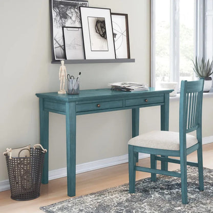 Jofran - Craftsman Two Drawer USB Charging Desk - Antique Blue - 175-4820 view 6