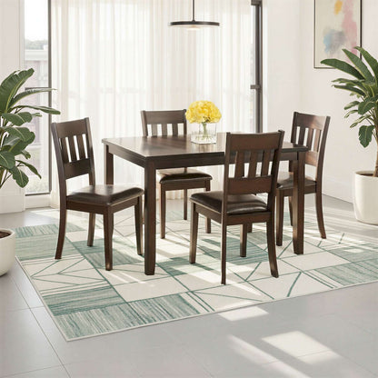 Jofran - Dark Rustic Prairie 5-Pack- Table and 4 Faux Leather Chairs - 922 view 6