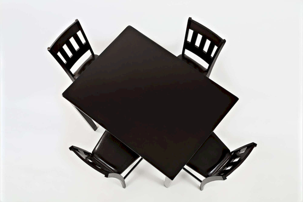 Jofran - Dark Rustic Prairie Counter Height Table and Four Faux Leather Stools - 923 view 11