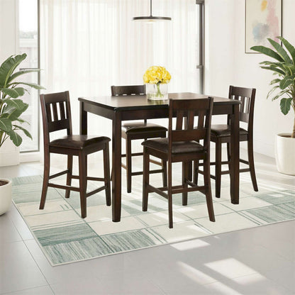 Jofran - Dark Rustic Prairie Counter Height Table and Four Faux Leather Stools - 923 view 12
