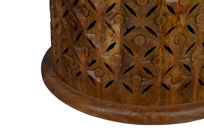 Jofran - Decker Small Distressed Hardwood Global Drum End Table in Mango - 1730-1716MGO view 5
