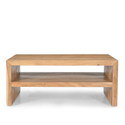 Jofran - Dev Modern 44 Inch Mitered Angle Solid Wood Coffee Table with Storage Shelf - 2346-1 view 1