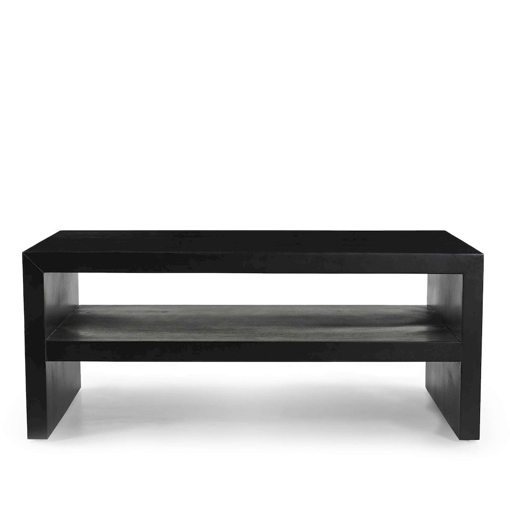 Jofran - Dev Modern 44 Inch Mitered Angle Solid Wood Coffee Table with Storage Shelf - 2347-1 view 1