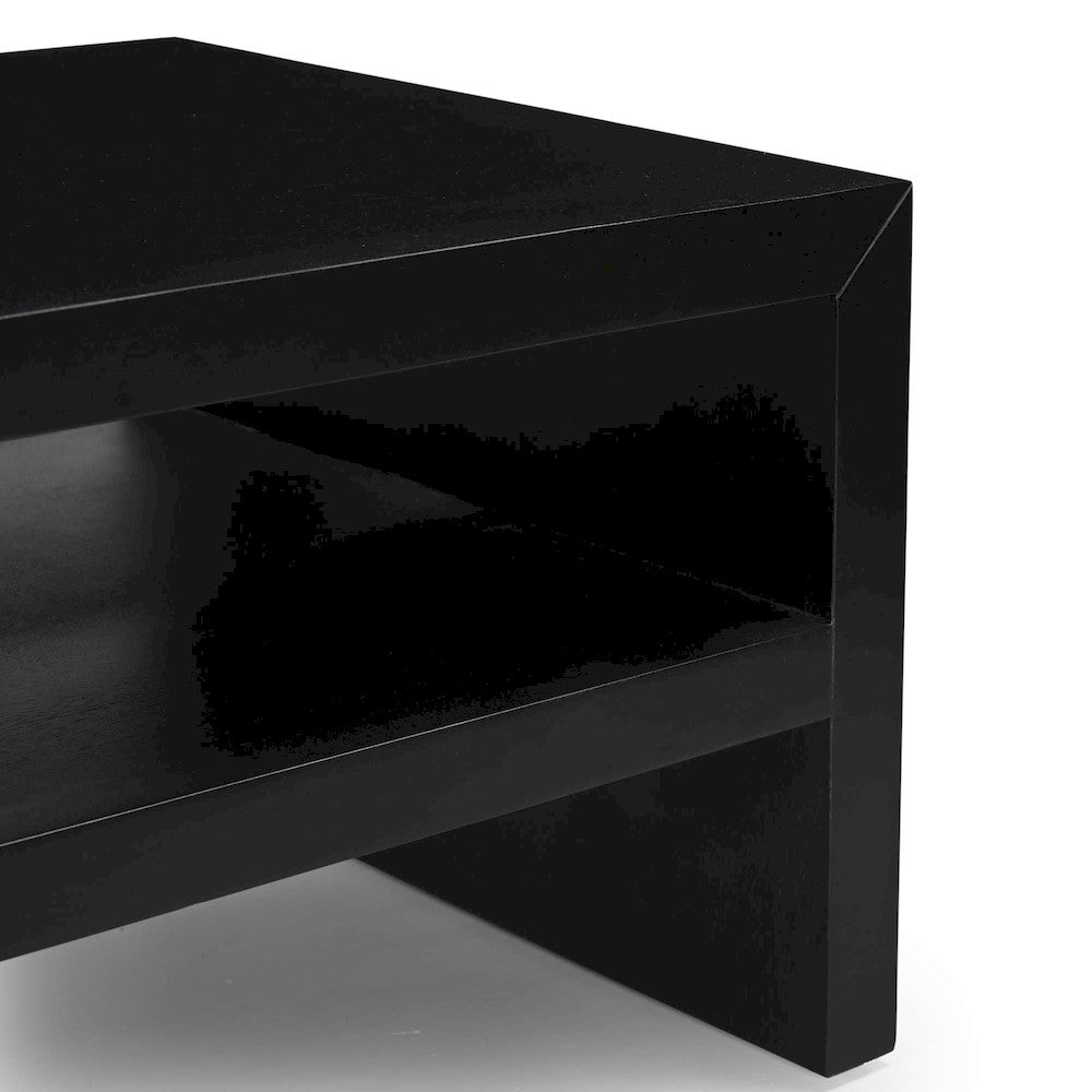 Jofran - Dev Modern 44 Inch Mitered Angle Solid Wood Coffee Table with Storage Shelf - 2347-1 view 6