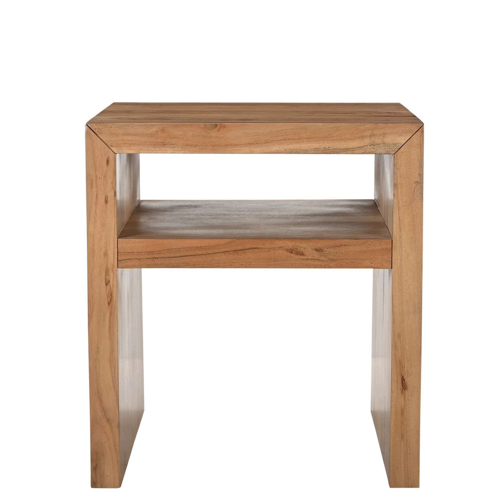 Jofran - Dev Modern Mitered Angle Solid Wood End Table with Storage Shelf - 2346-3 view 1