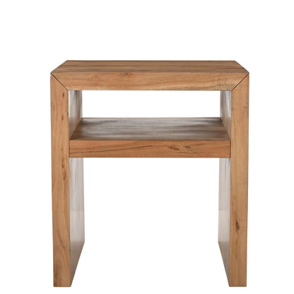 Jofran - Dev Modern Mitered Angle Solid Wood End Table with Storage Shelf - 2346-3 view 1