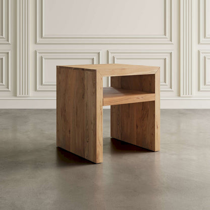 Jofran - Dev Modern Mitered Angle Solid Wood End Table with Storage Shelf - 2346-3 view 4