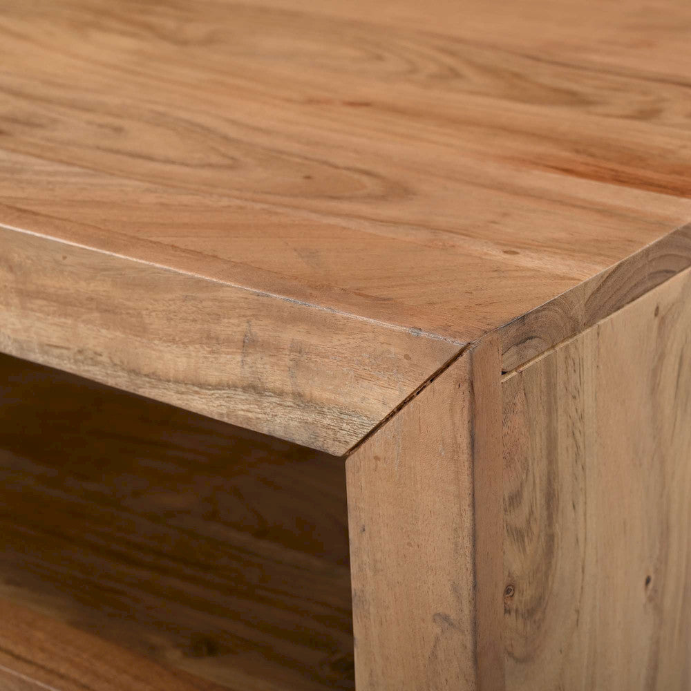 Jofran - Dev Modern Mitered Angle Solid Wood End Table with Storage Shelf - 2346-3 view 6