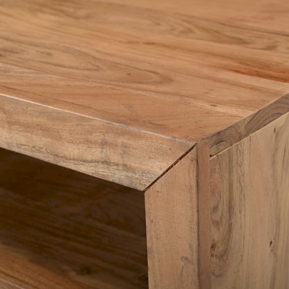 Jofran - Dev Modern Mitered Angle Solid Wood End Table with Storage Shelf - 2346-3 view 6