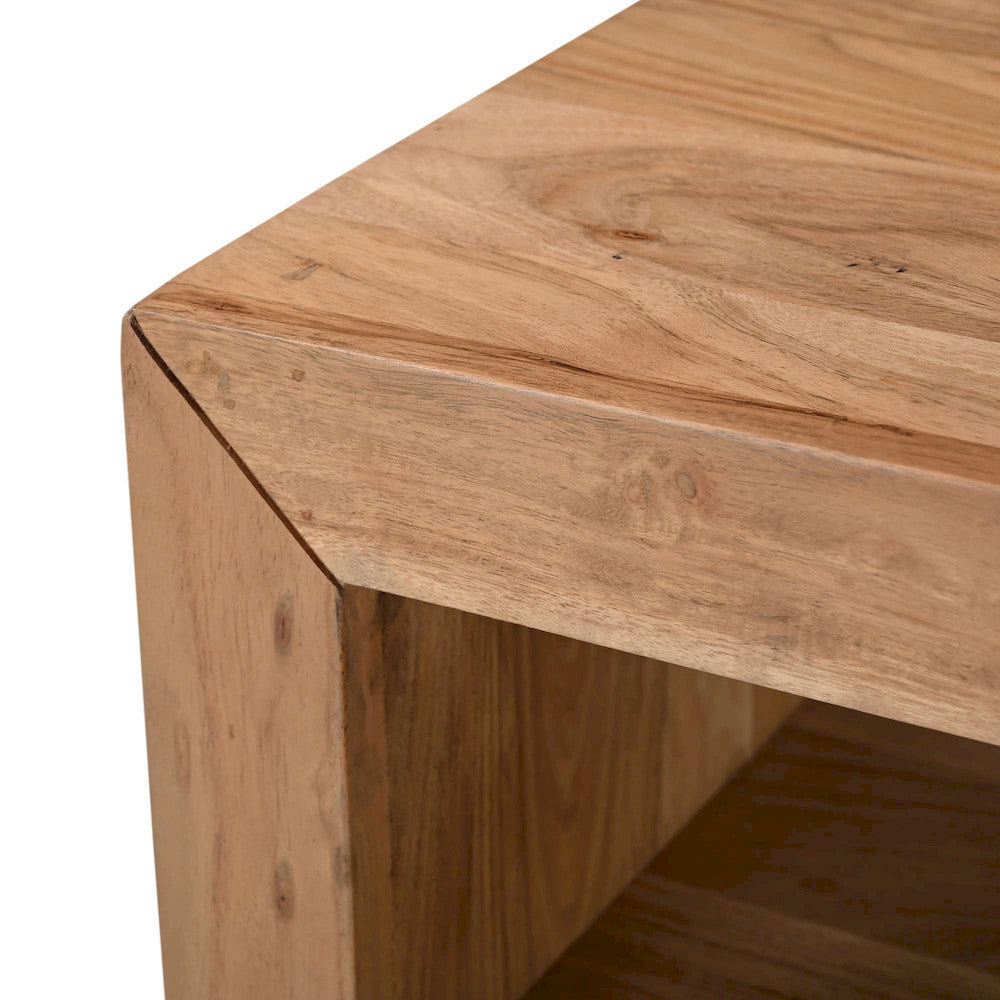 Jofran - Dev Modern Mitered Angle Solid Wood End Table with Storage Shelf - 2346-3 view 8