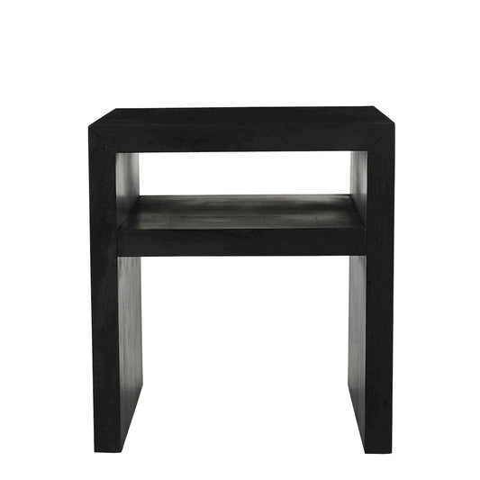 Jofran - Dev Modern Mitered Angle Solid Wood End Table with Storage Shelf - 2347-3 view 1