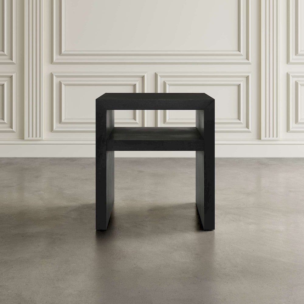 Jofran - Dev Modern Mitered Angle Solid Wood End Table with Storage Shelf - 2347-3 view 3