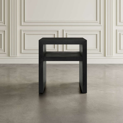 Jofran - Dev Modern Mitered Angle Solid Wood End Table with Storage Shelf - 2347-3 view 3