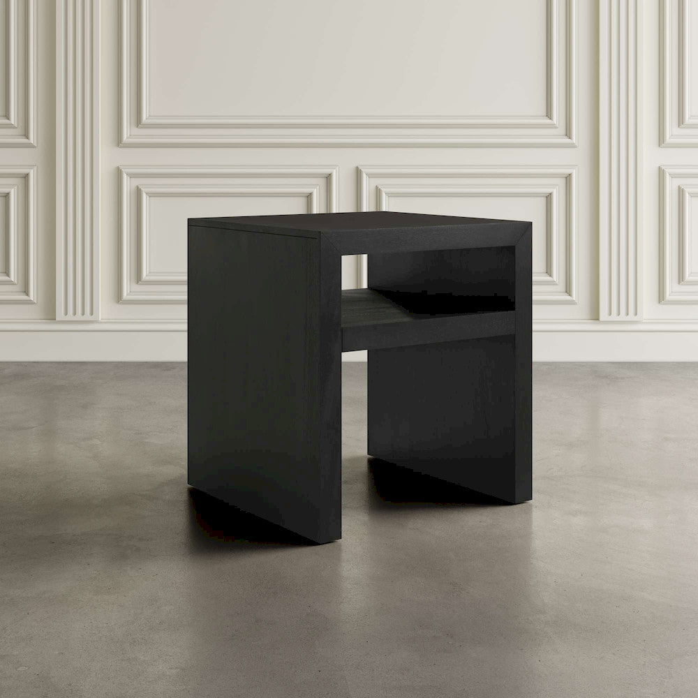 Jofran - Dev Modern Mitered Angle Solid Wood End Table with Storage Shelf - 2347-3 view 4