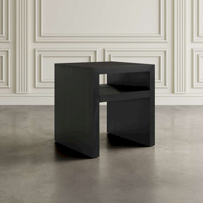 Jofran - Dev Modern Mitered Angle Solid Wood End Table with Storage Shelf - 2347-3 view 4