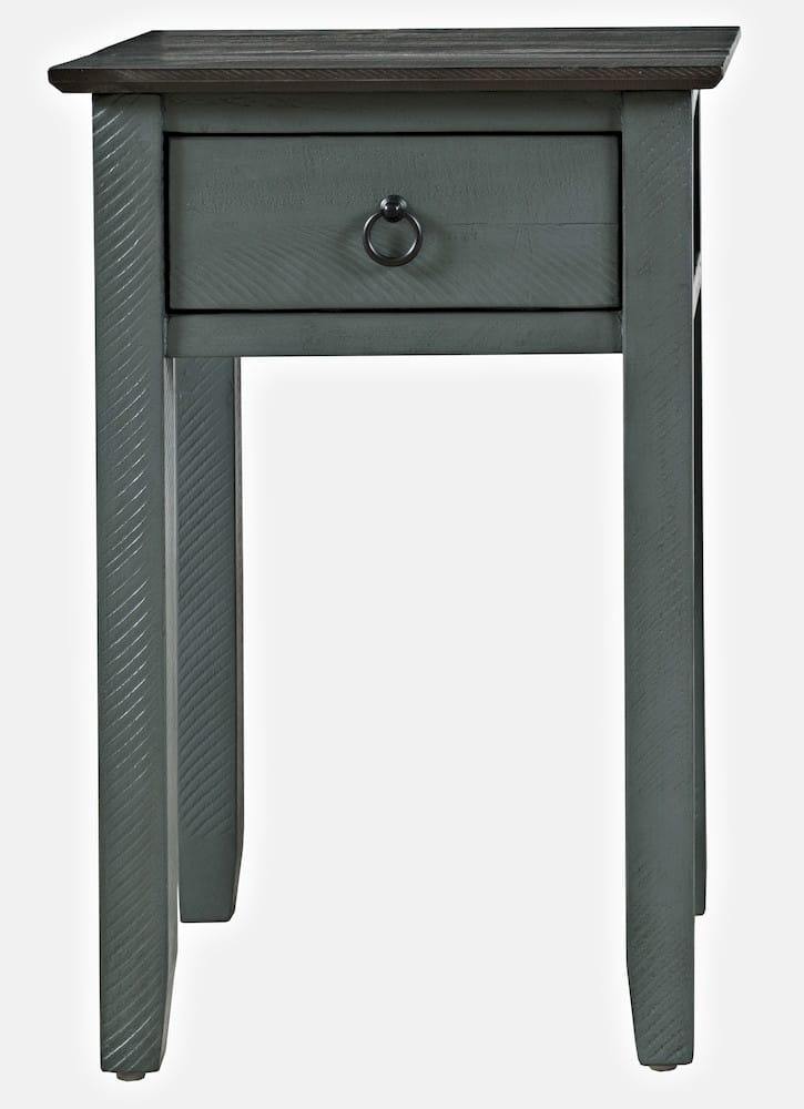 Jofran - Devon Farmhouse Distressed Pine End Table, Antique Blue - 20-EC1710 view 1
