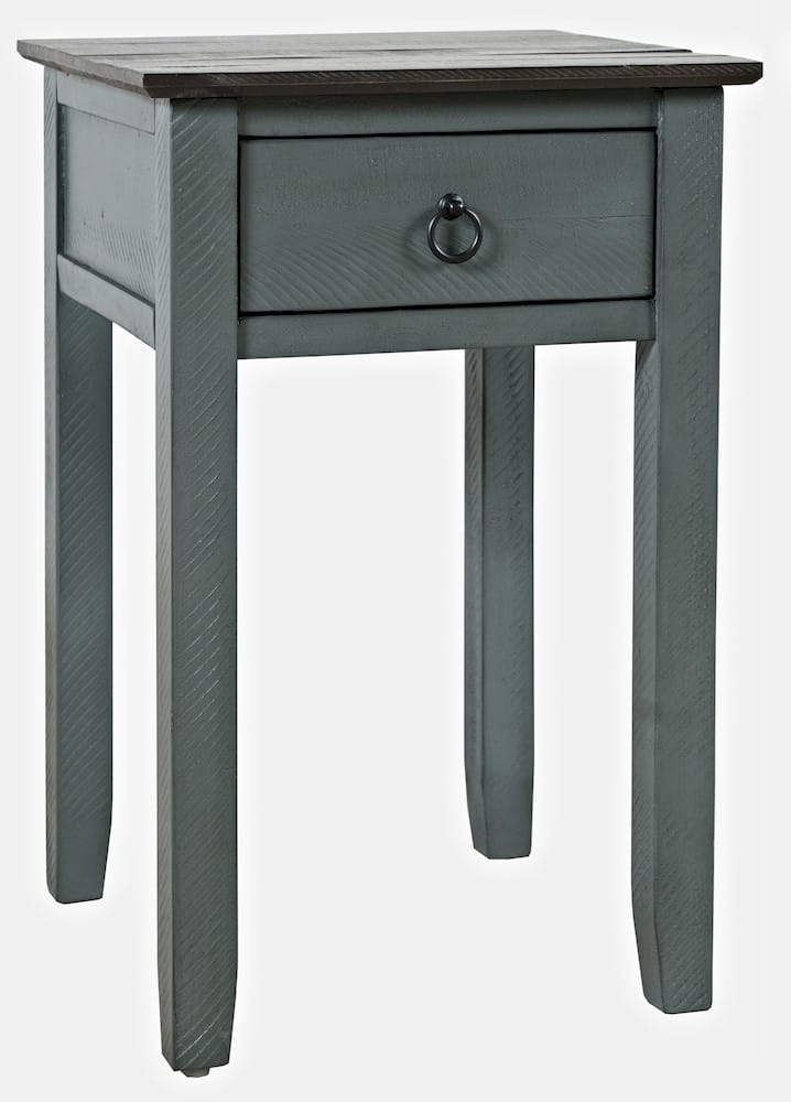 Jofran - Devon Farmhouse Distressed Pine End Table, Antique Blue - 20-EC1710 view 2