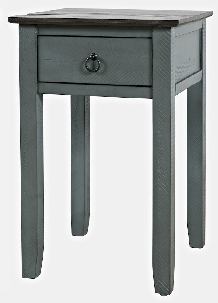Jofran - Devon Farmhouse Distressed Pine End Table, Antique Blue - 20-EC1710 view 3