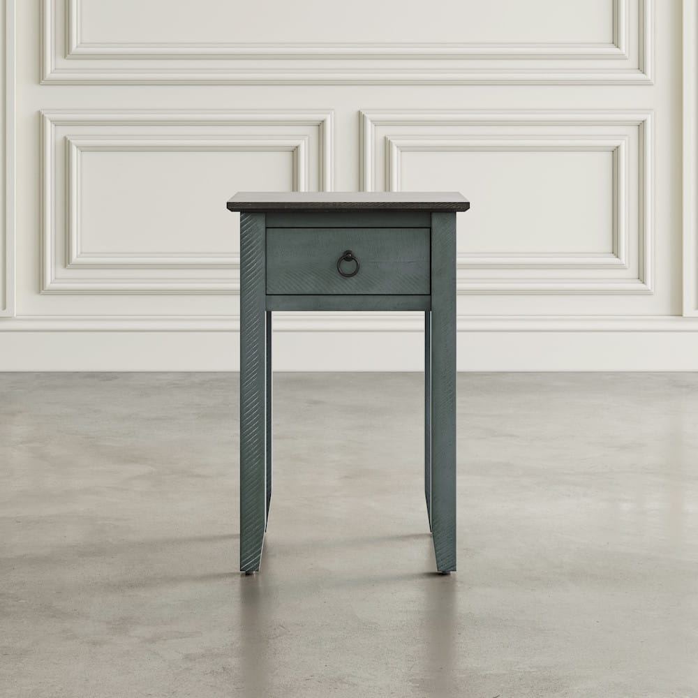 Jofran - Devon Farmhouse Distressed Pine End Table, Antique Blue - 20-EC1710 view 4