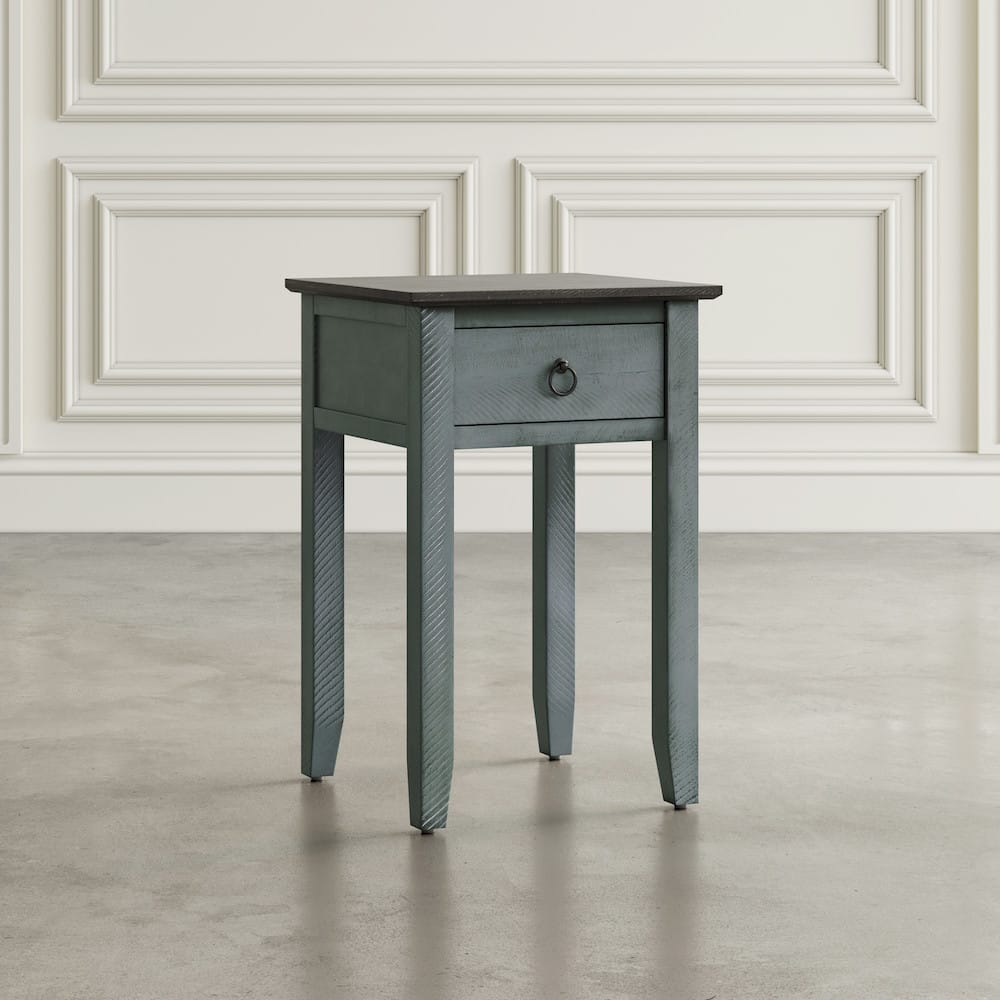 Jofran - Devon Farmhouse Distressed Pine End Table, Antique Blue - 20-EC1710 view 5