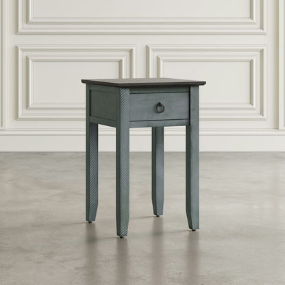 Jofran - Devon Farmhouse Distressed Pine End Table, Antique Blue - 20-EC1710 view 5