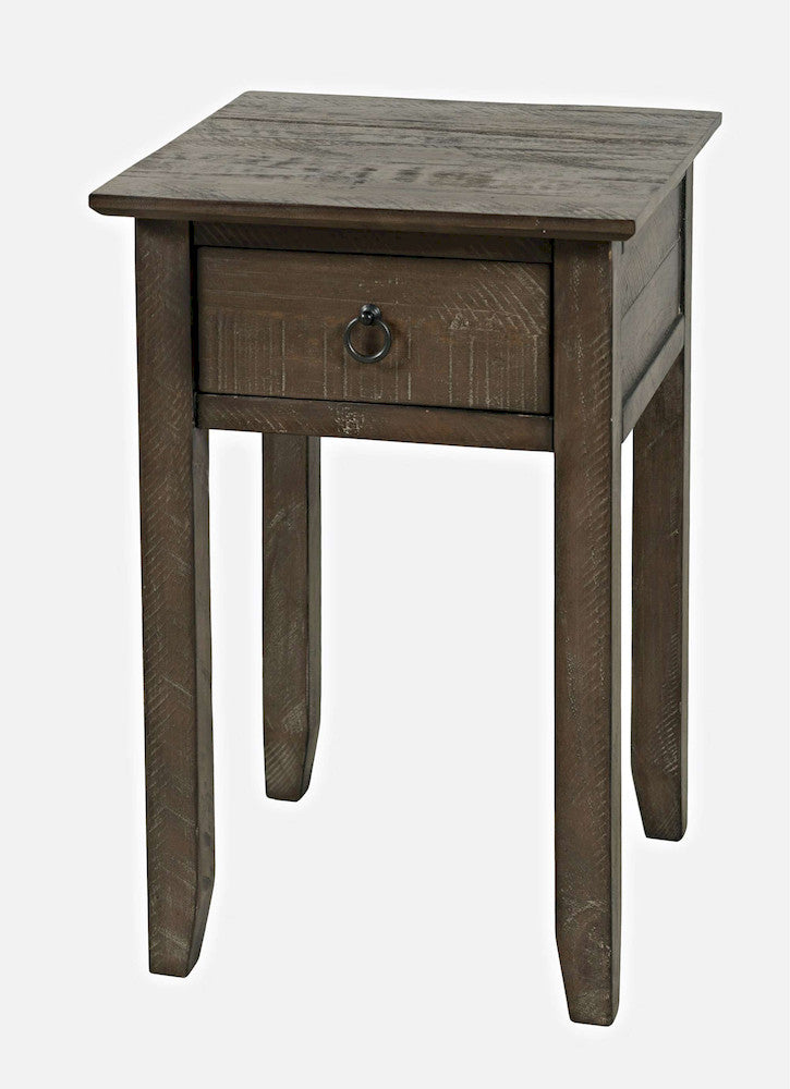 Jofran - Devon Farmhouse Distressed Pine End Table, Barnwood Brown - 20-EC1700 view 3