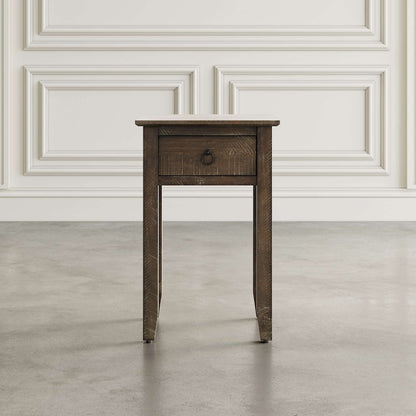 Jofran - Devon Farmhouse Distressed Pine End Table, Barnwood Brown - 20-EC1700 view 5