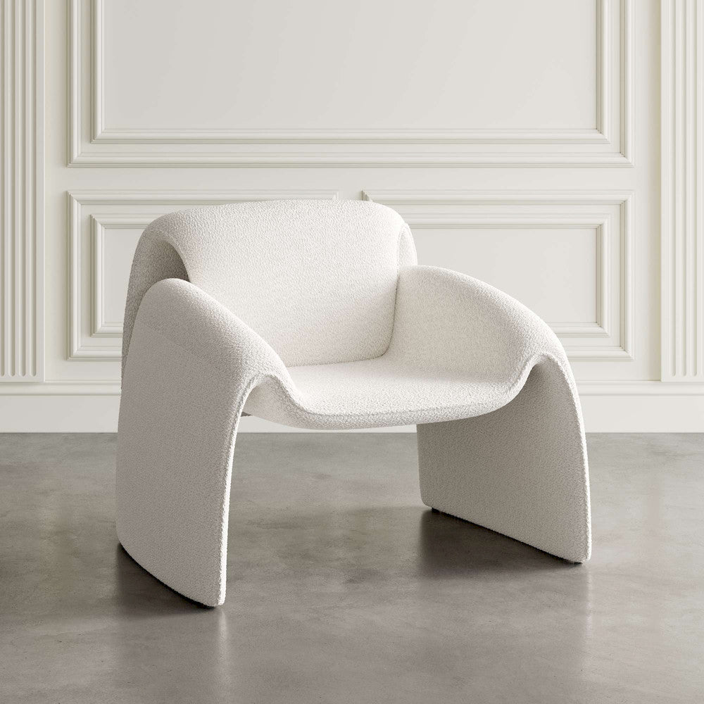 Jofran - Dolce Mid-Century Modern Bent Angle Upholstered Accent Chair - DOLCE-CH-NAT view 5