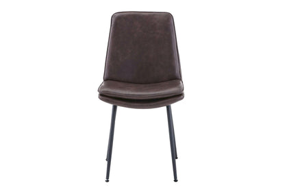 Jofran - Draper Mid-Century Modern Upholstered Faux Leather Dining Chair (Set of 4) Dark Brown - 2201EC-DRAPERCHAIR view 1