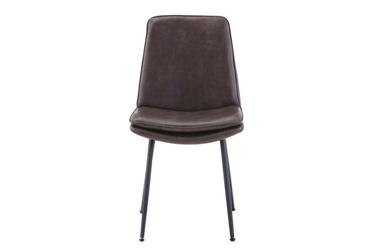 Jofran - Draper Mid-Century Modern Upholstered Faux Leather Dining Chair (Set of 4) Dark Brown - 2201EC-DRAPERCHAIR view 1
