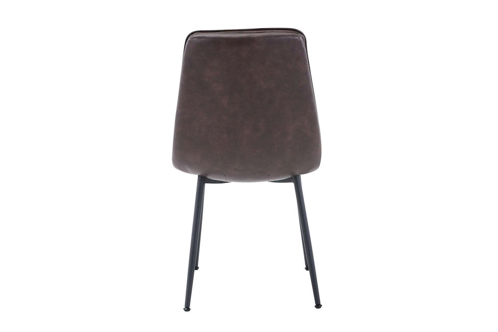 Jofran - Draper Mid-Century Modern Upholstered Faux Leather Dining Chair (Set of 4) Dark Brown - 2201EC-DRAPERCHAIR view 4