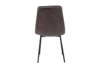 Jofran - Draper Mid-Century Modern Upholstered Faux Leather Dining Chair (Set of 4) Dark Brown - 2201EC-DRAPERCHAIR view 4