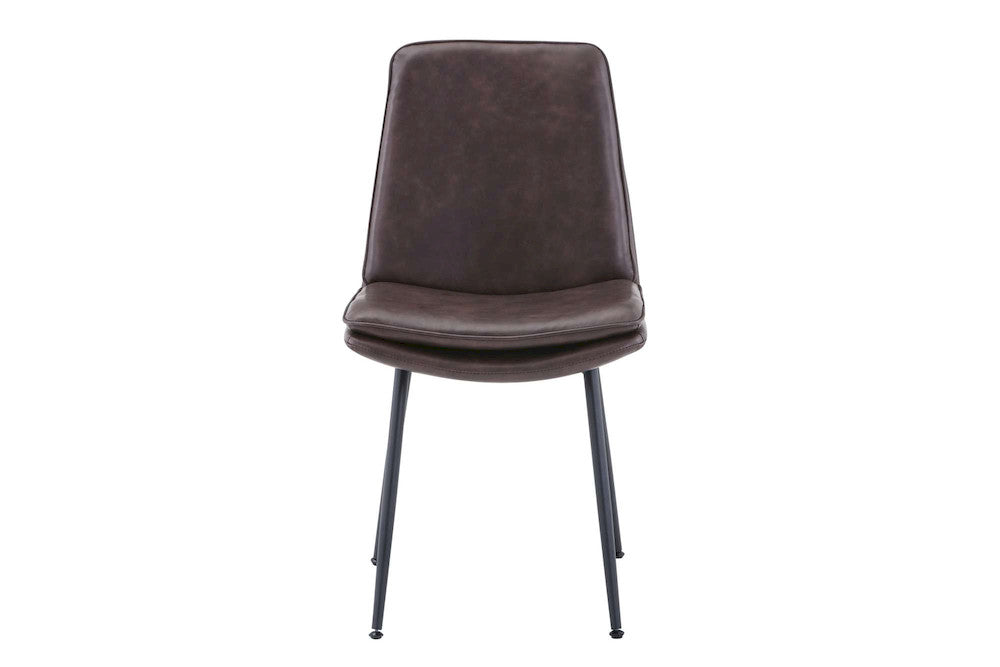 Jofran - Draper Mid-Century Modern Upholstered Faux Leather Dining Chair (Set of 4) Dark Brown - 2201EC-DRAPERCHAIR view 5