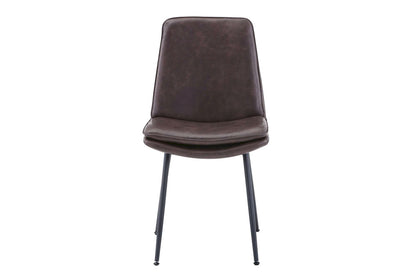 Jofran - Draper Mid-Century Modern Upholstered Faux Leather Dining Chair (Set of 4) Dark Brown - 2201EC-DRAPERCHAIR view 5