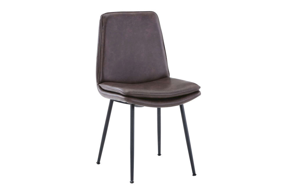 Jofran - Draper Mid-Century Modern Upholstered Faux Leather Dining Chair (Set of 4) Dark Brown - 2201EC-DRAPERCHAIR view 6