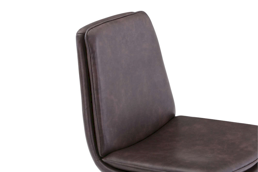 Jofran - Draper Mid-Century Modern Upholstered Faux Leather Dining Chair (Set of 4) Dark Brown - 2201EC-DRAPERCHAIR view 7