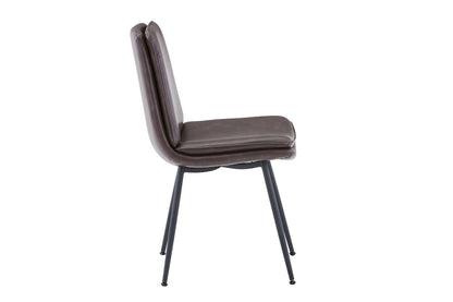 Jofran - Draper Mid-Century Modern Upholstered Faux Leather Dining Chair (Set of 4) Dark Brown - 2201EC-DRAPERCHAIR view 8