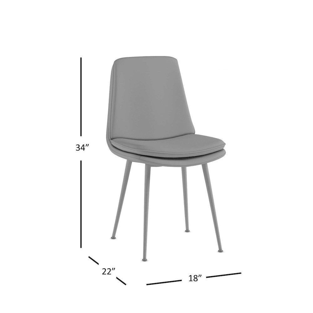 Jofran - Draper Mid-Century Modern Upholstered Faux Leather Dining Chair (Set of 4) Dark Brown - 2201EC-DRAPERCHAIR view 9