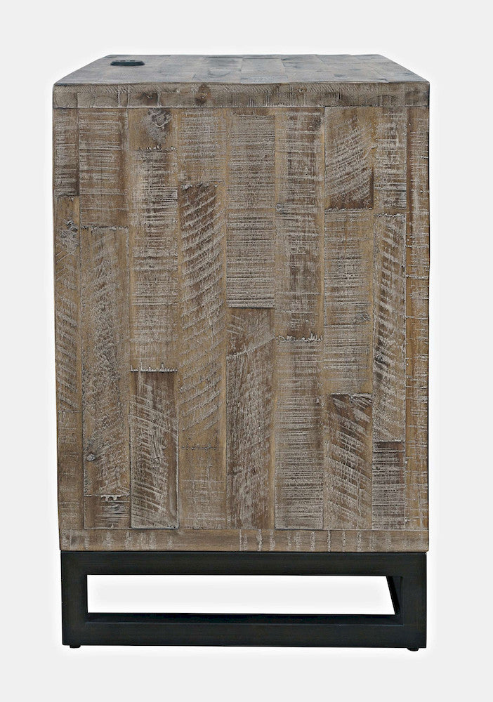 Jofran - East Hampton Modern Coastal 25in Distressed Acacia Nightstand with USB Charging, Grey Wash - 2260-90 view 5