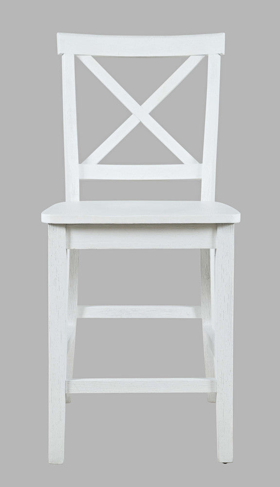 Jofran - Eastern Tides X-Back Coastal Counter Barstool (Set of 2) - 2146-BS420KD view 1