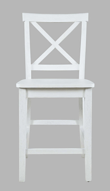 Jofran - Eastern Tides X-Back Coastal Counter Barstool (Set of 2) - 2146-BS420KD view 1